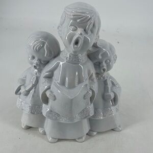 Vintage Mold Christmas Choir Children  3 Trio Carolers Figurines